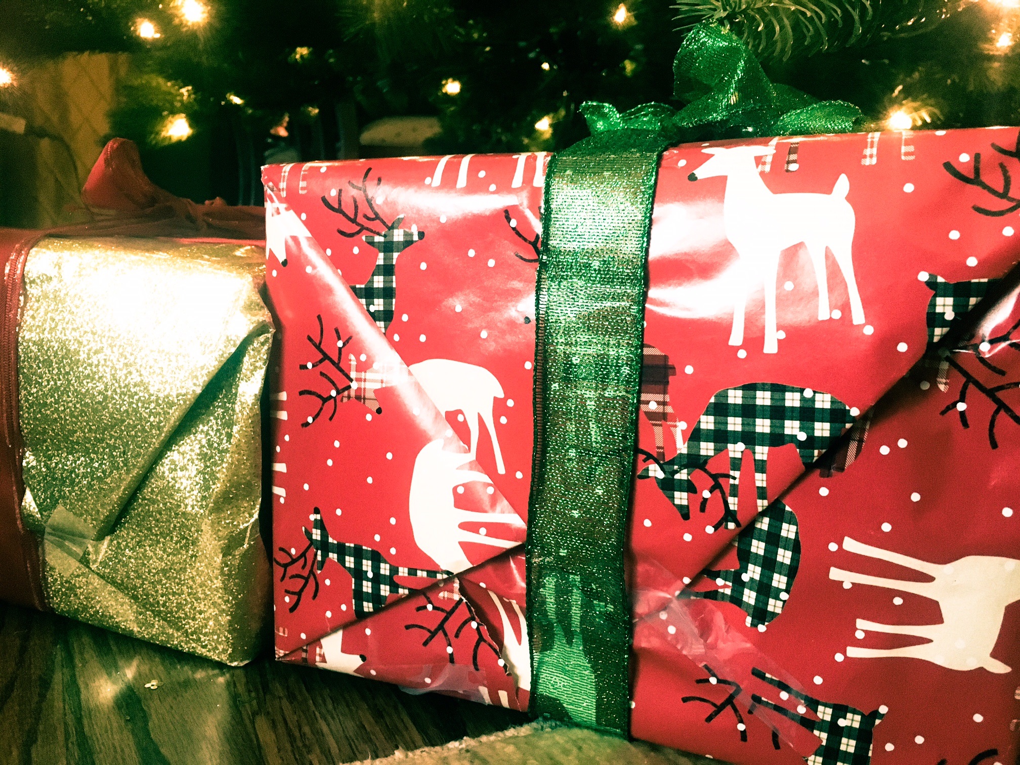 holiday presents wrapped