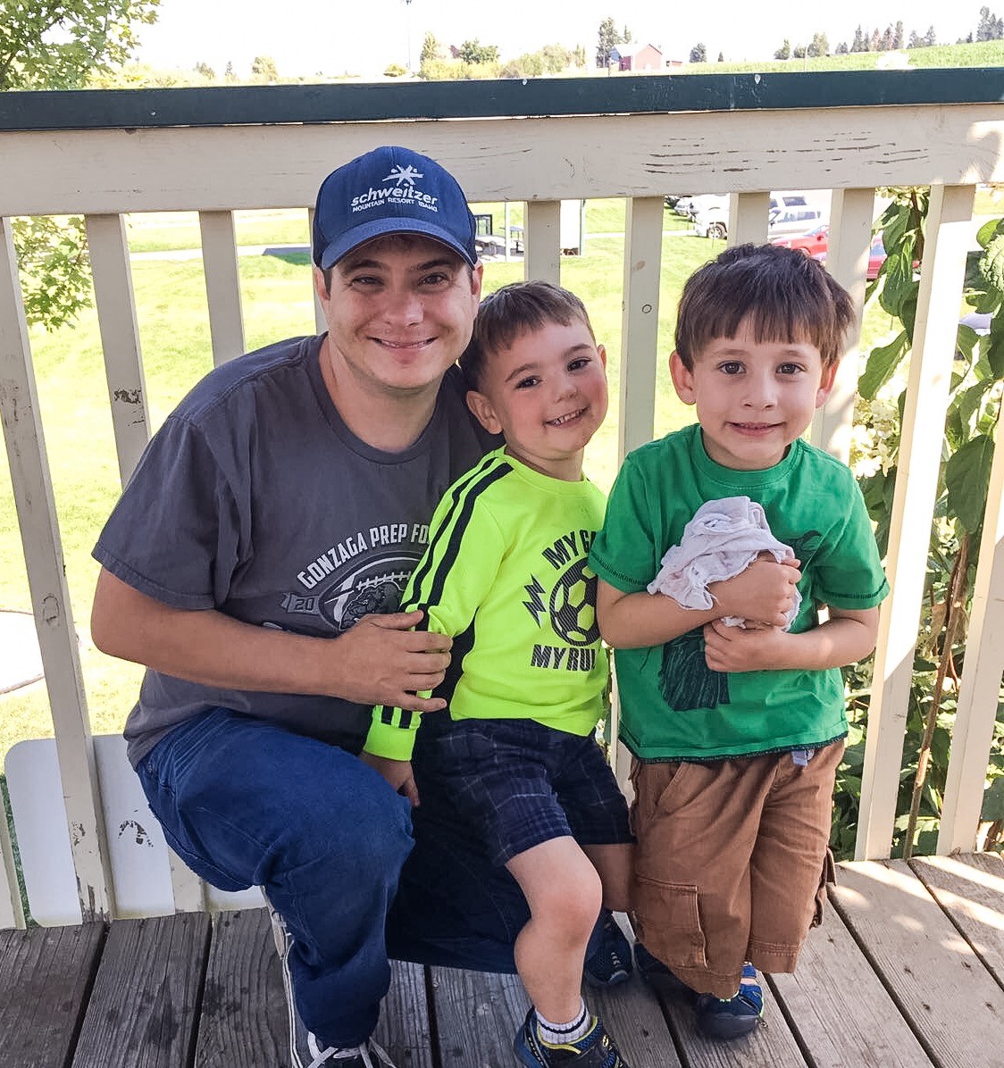 Jeff with nephews at Green Bluff